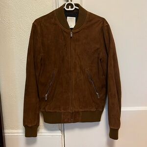 Sandro suede men’s bomber jacket